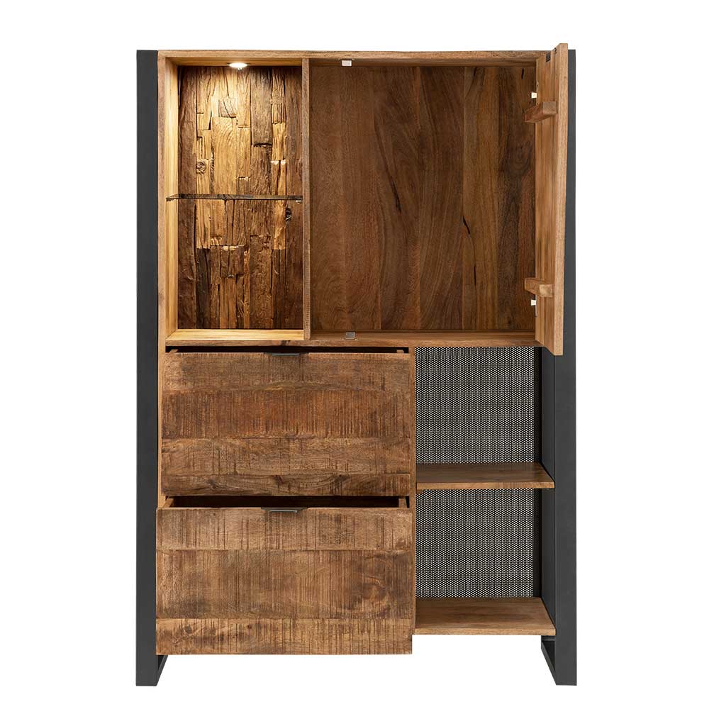 Industrial Highboard mit LED Beleuchtung - Acira