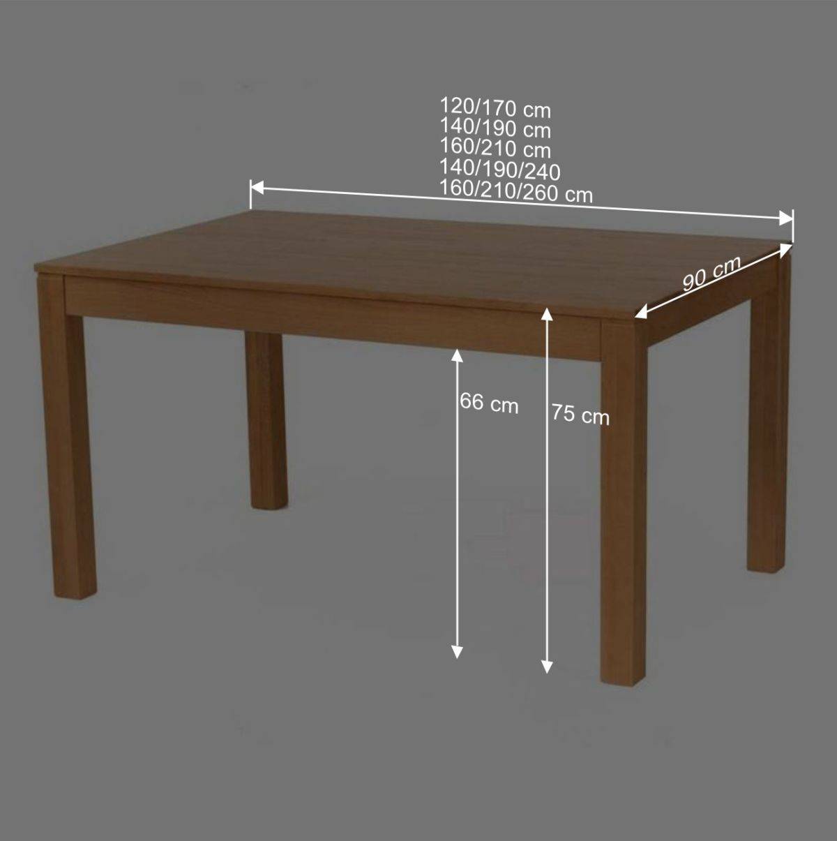 Massivholztisch mit 1 oder 2 Einlegeplatten Zanima aus lackierter Kernbuche