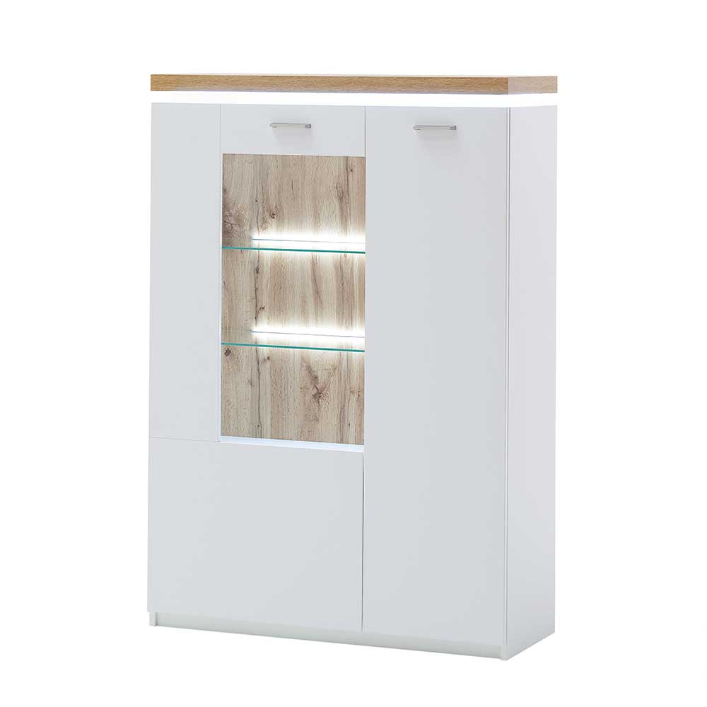 98x143x38 Design Highboard mit Beleuchtung LED - Caldri