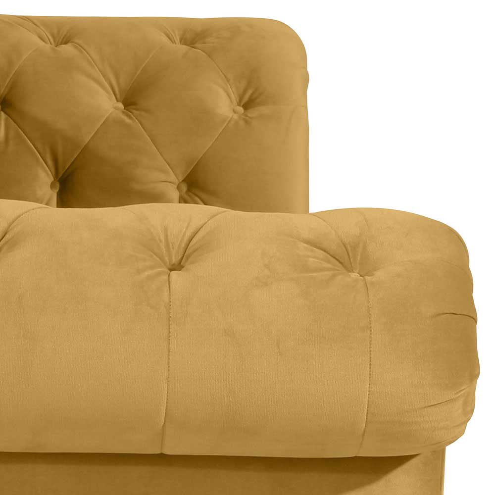 Chesterfieldsofa in Gelb Samtvelours - Omnus