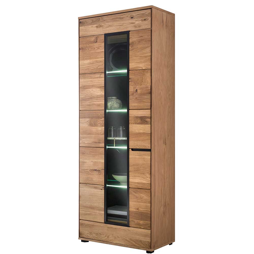 Moderner Vitrinenschrank 70x196x40 cm - Sennya