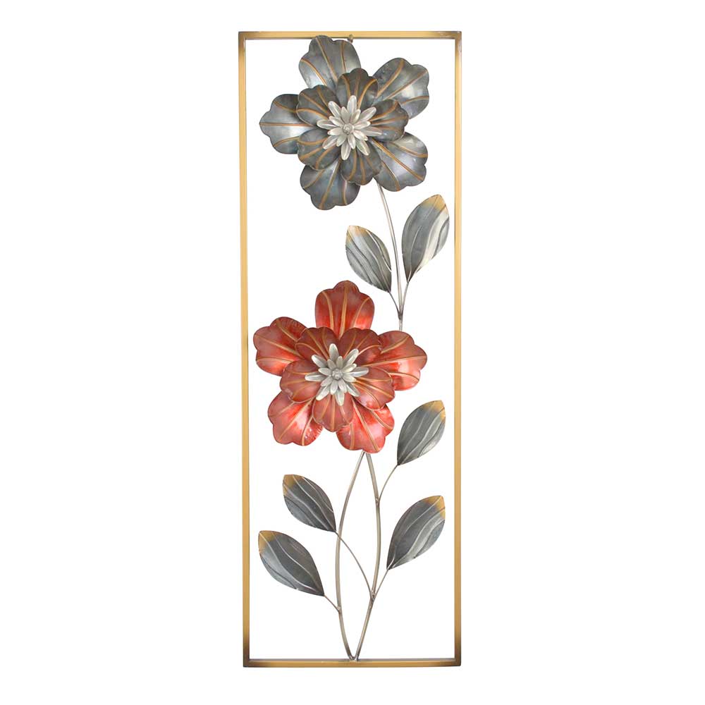 3D Wandbild mit Blumen aus Metall - Iliopona