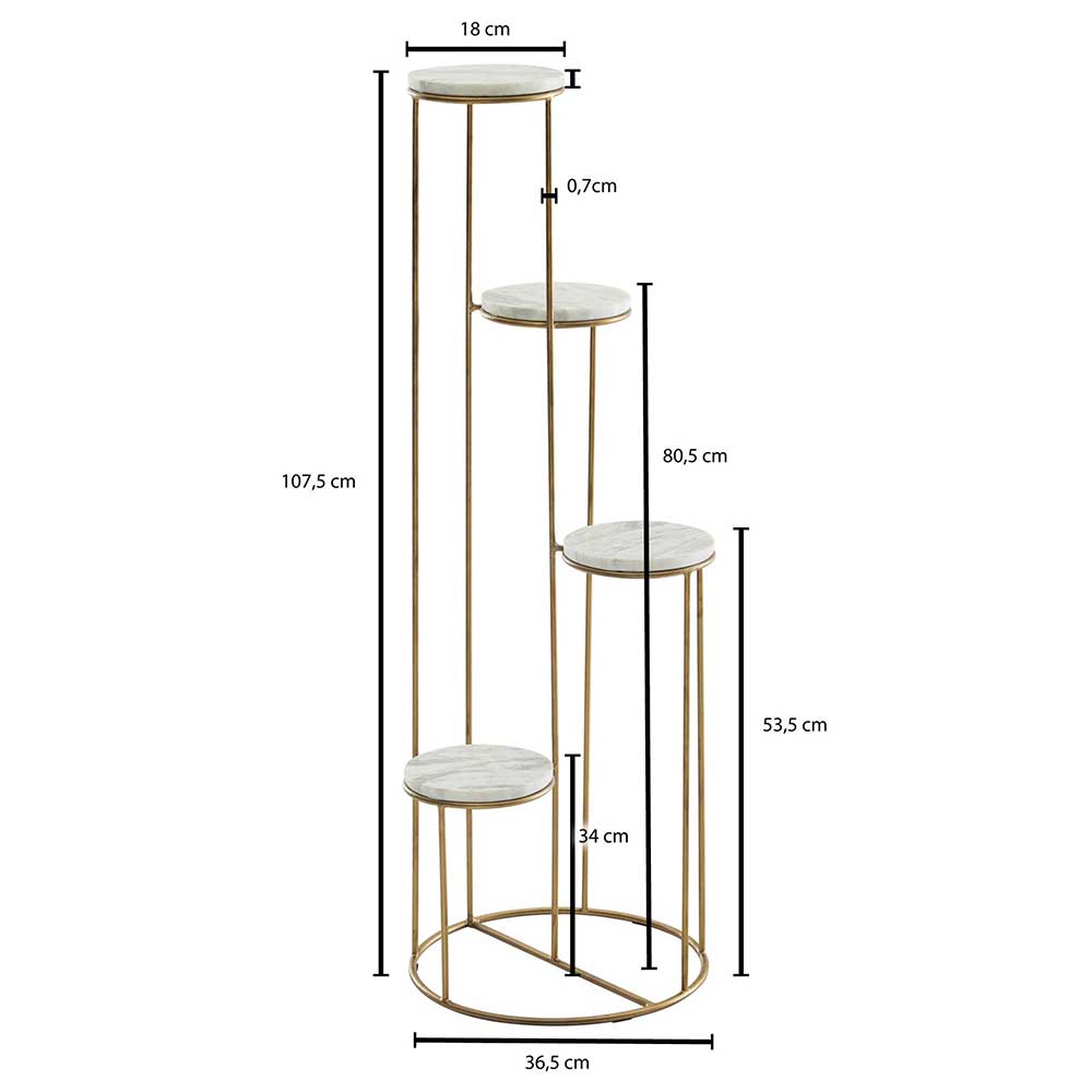 Blumenständer für vier Pflanzen 37x108x37 cm - elegant - Leoniara