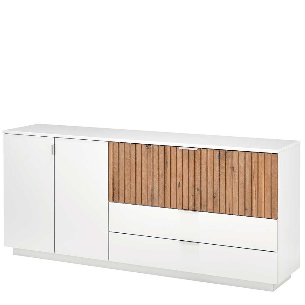 Sideboard mit Sockel in Weiß - Miloris