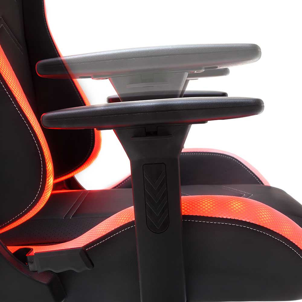 Cooler Gamer PC Stuhl mit LED Beleuchtung - Ricona