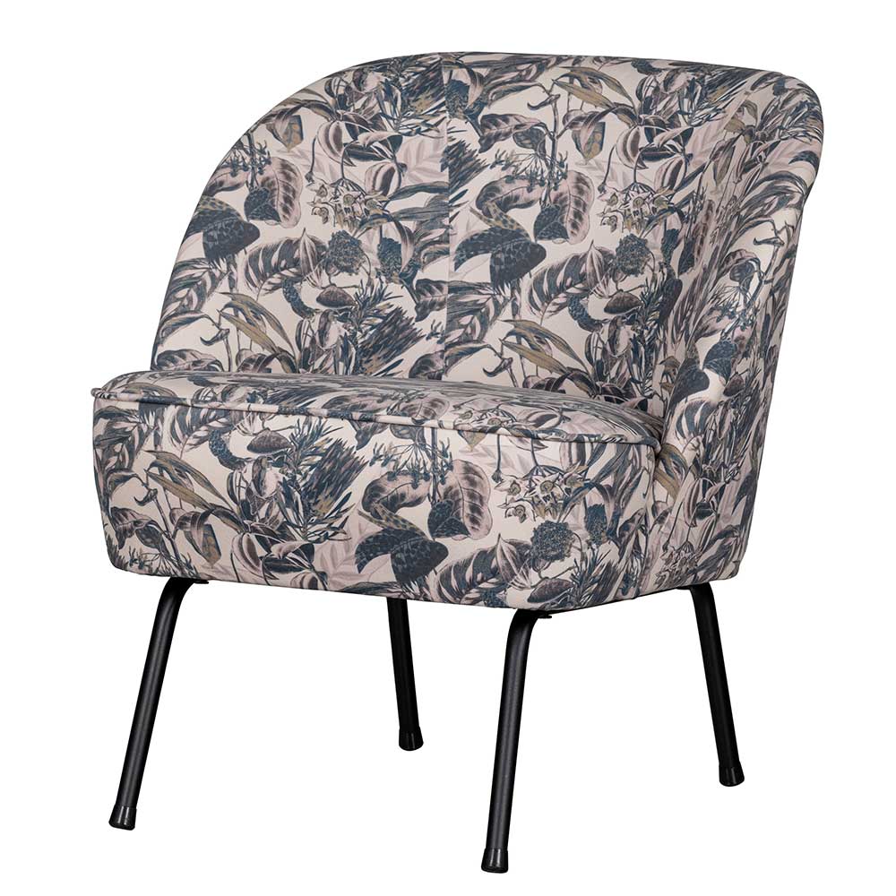 Lounge Sessel aus Samt mit floralem Dessin - Rosco