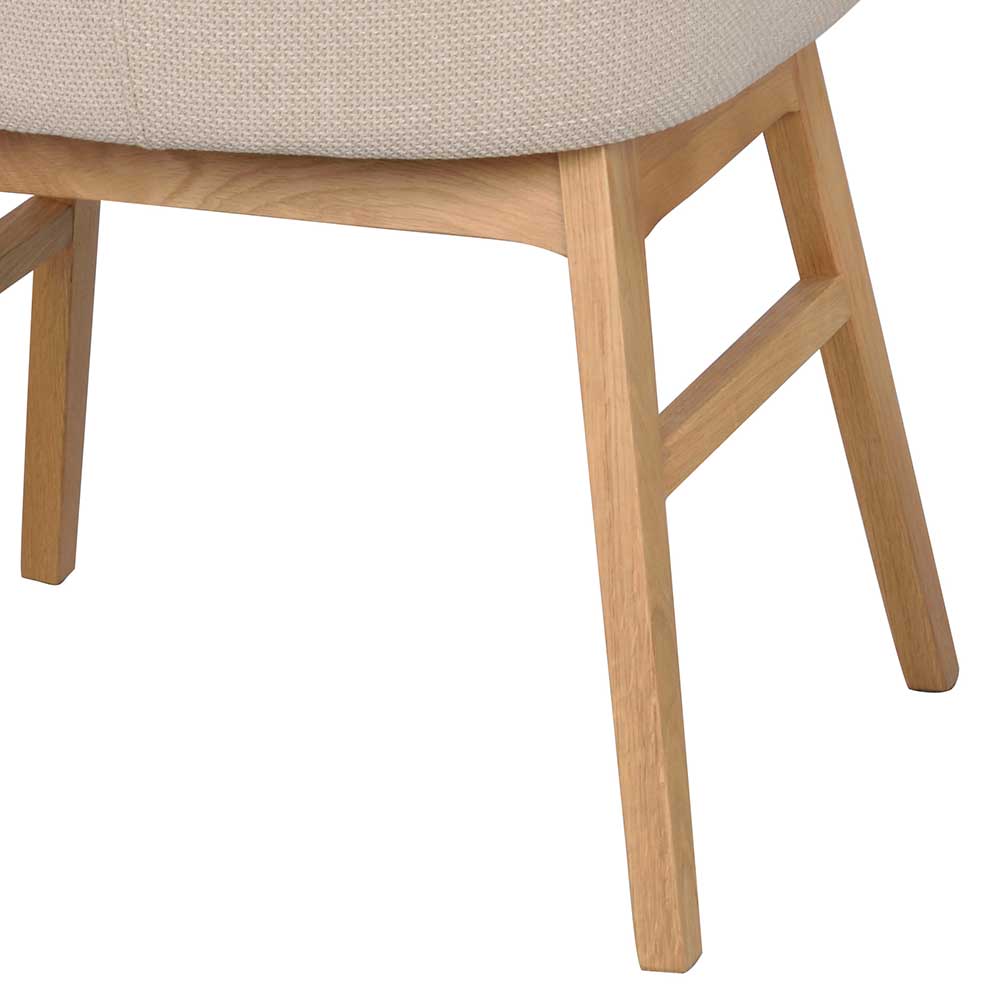 Skandi Polsterstuhl in Beige - Curelino (2er Set)