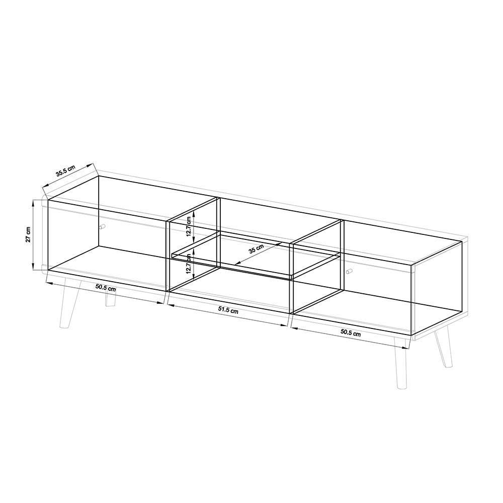 Set Wohnzimmer Einrichtung zweifarbig - Cablos (fünfteilig)