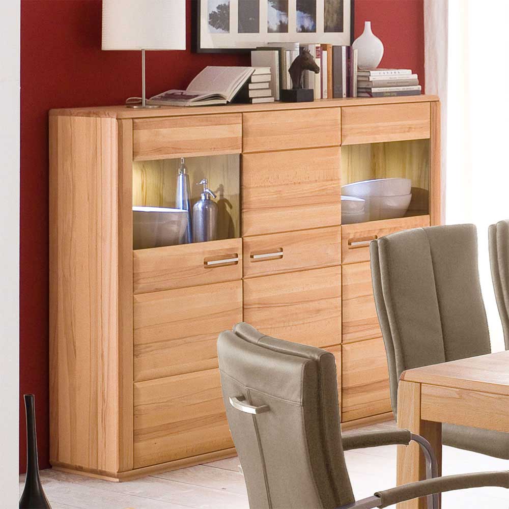 Highboard Athias aus Kernbuche