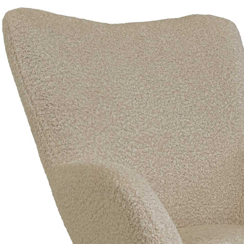 Moderner Sessel aus Webplüsch in Beige - Tessera