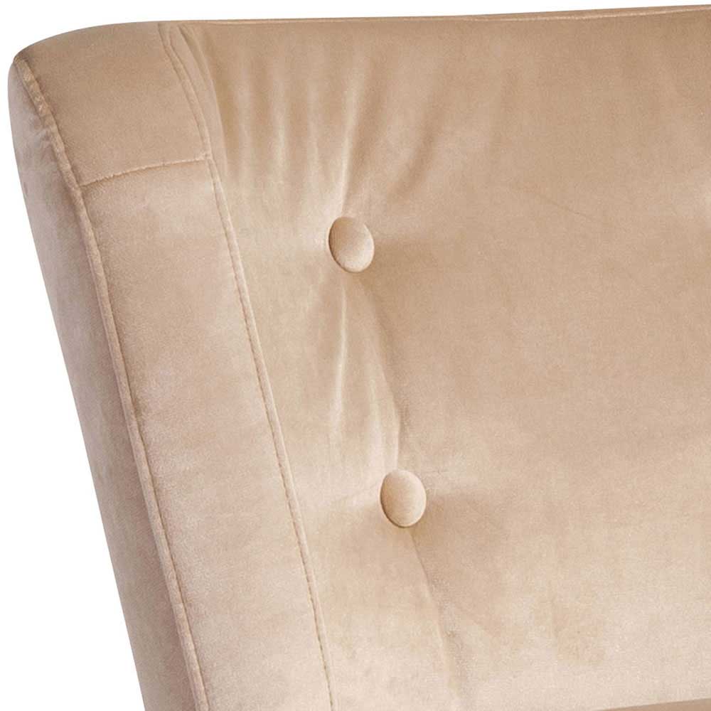 Sessel aus Samtvelours Beige - Modena