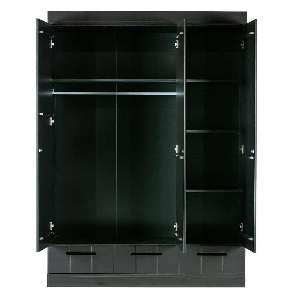 140x195x53 Kleiderschrank 3-türig & 3 Schubladen - Vindrus