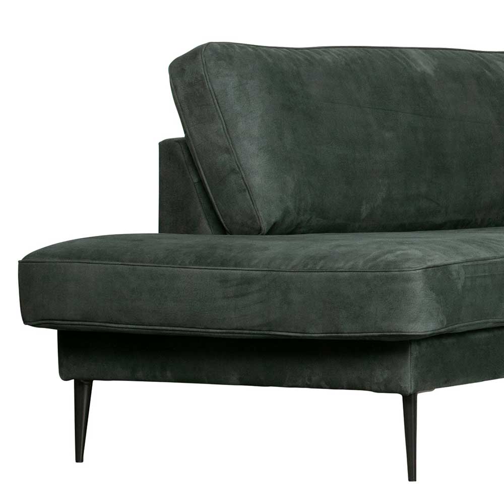 Microfaser L-Form Sofa in Petrol - Bicova