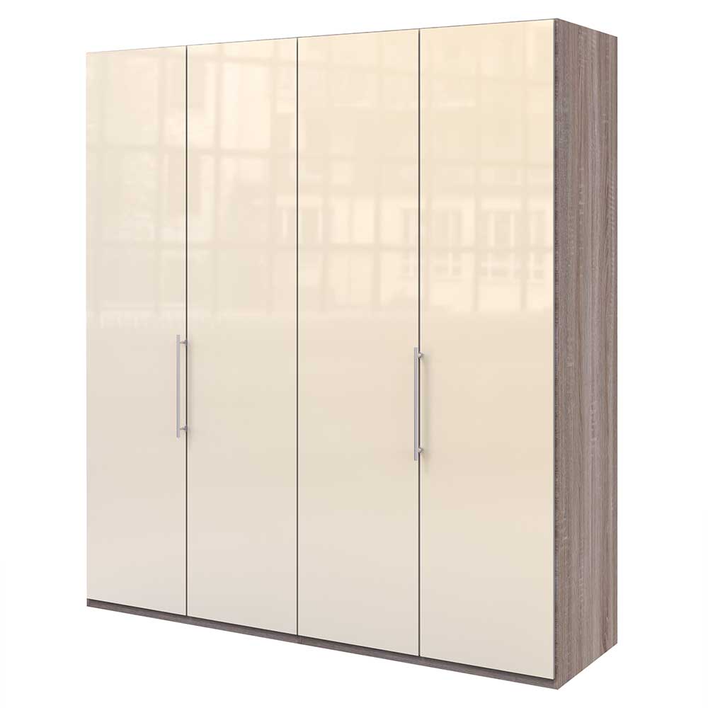 2-türiger Falttürenschrank in Creme Glas - Vergil