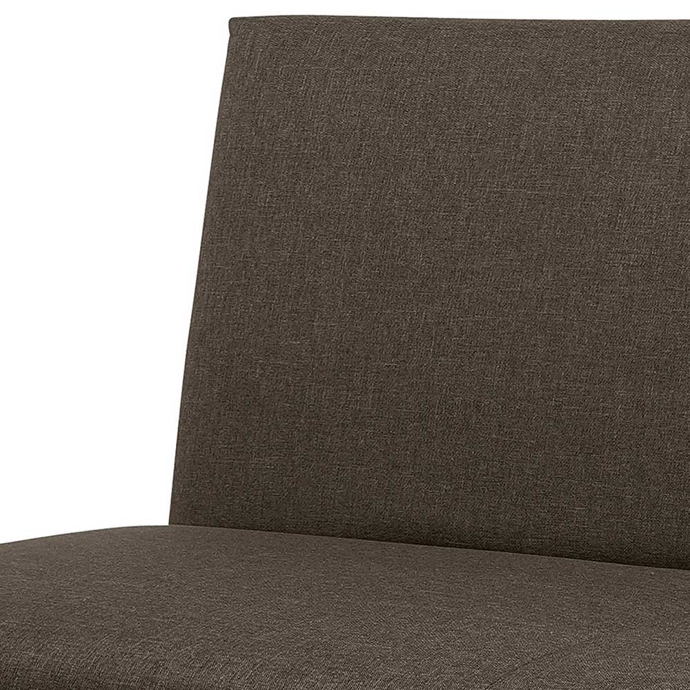 Sofa mit Bettfunktion in Braun mit Schwarz - Amor