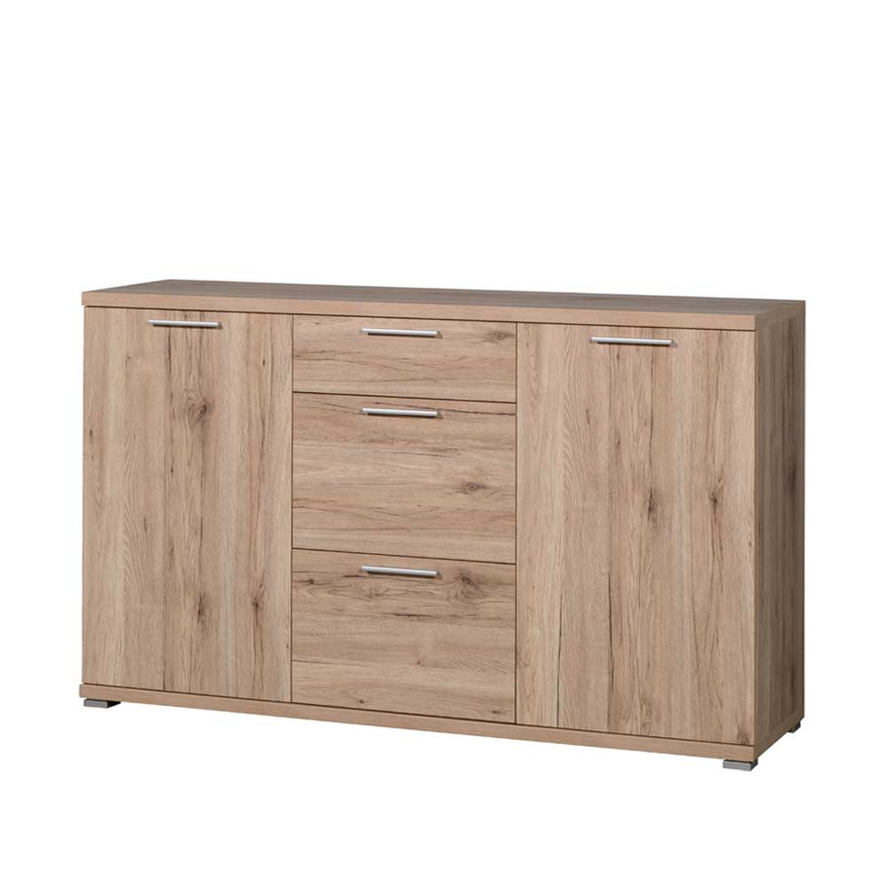 Wohnzimmer Sideboard Endrew in Eiche Sanremo