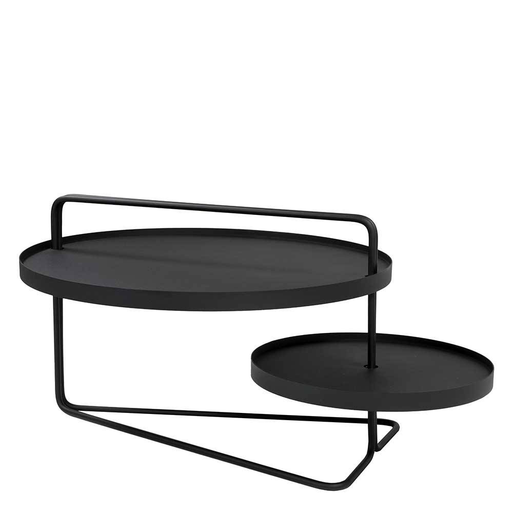 Design Couchtisch mit zwei Platten rund - Cluster