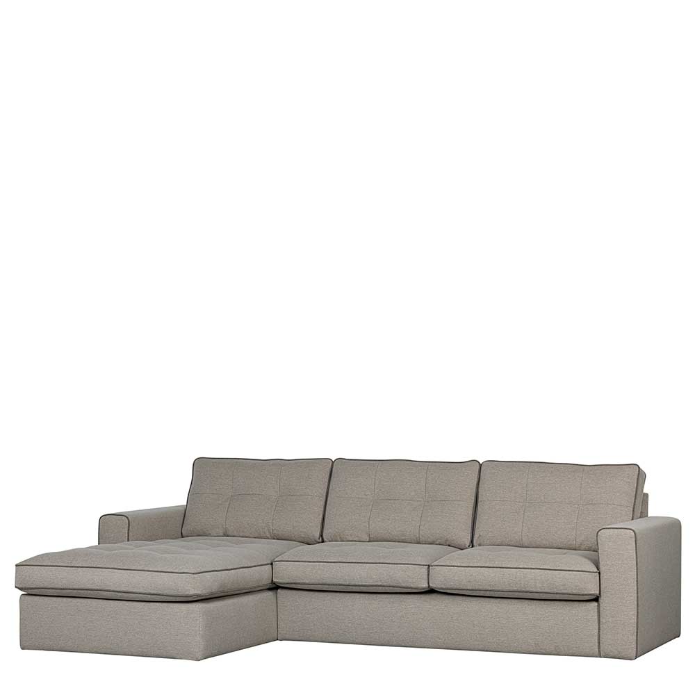 Ecksofa in Beige Stoff - Skandi Design - Cuanamo