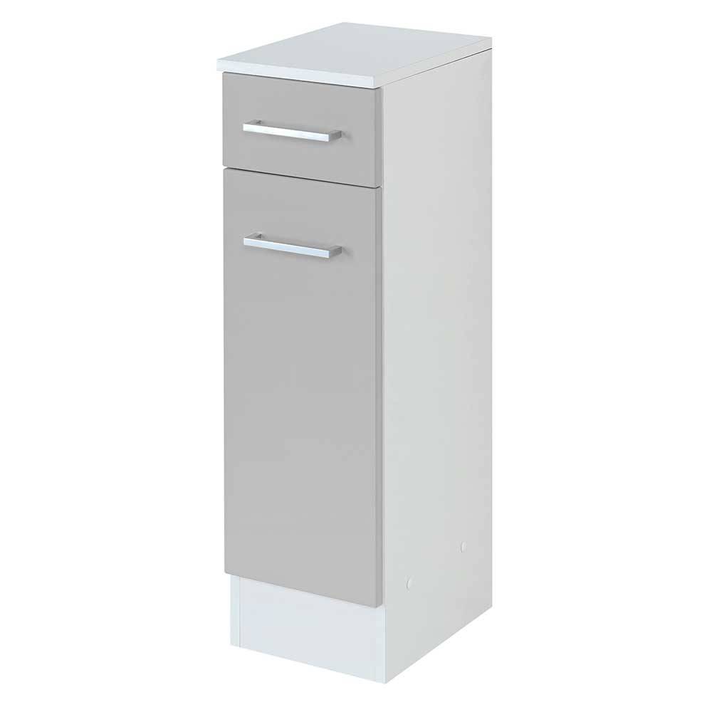 25x84x35 Bad Stand-Unterschrank in Grau & Weiß - Girios