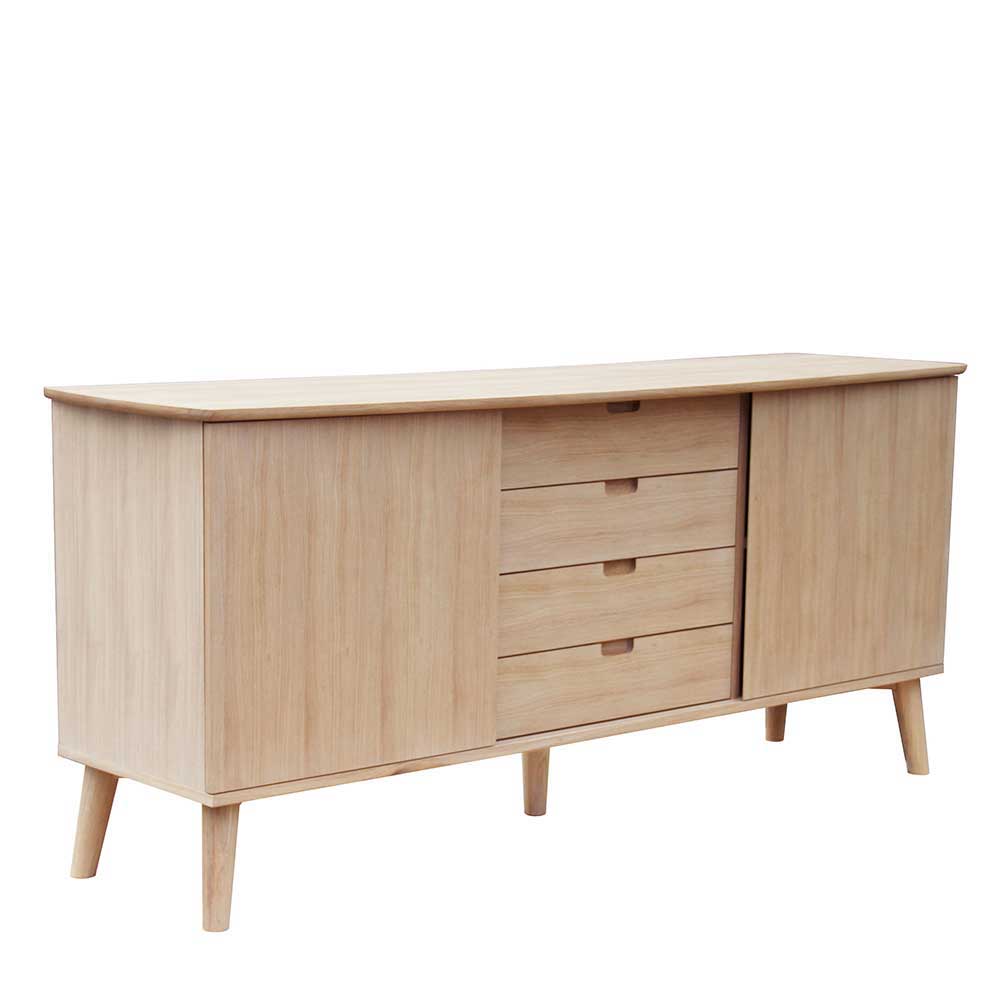 Eiche Bianco Sideboard mit Schiebetüren - Saimoon