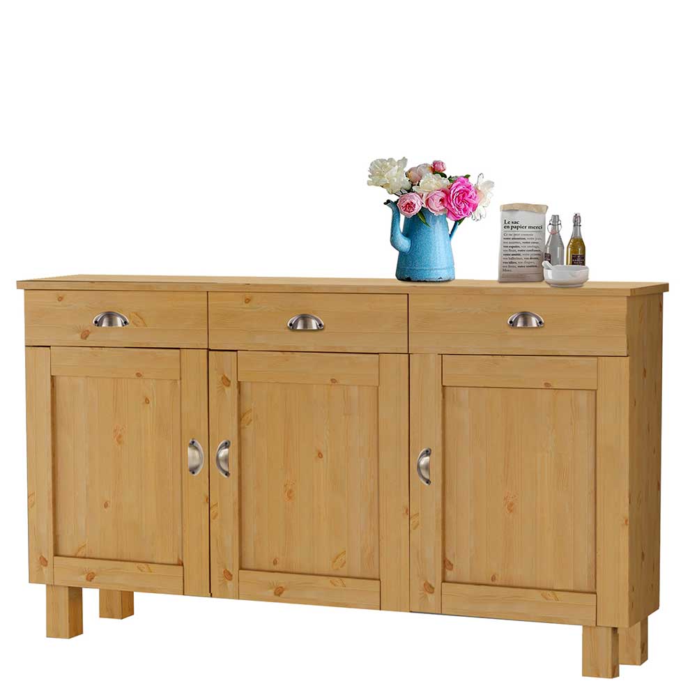 Kiefer Massivholz Sideboard im Landhausstil - Marlisa