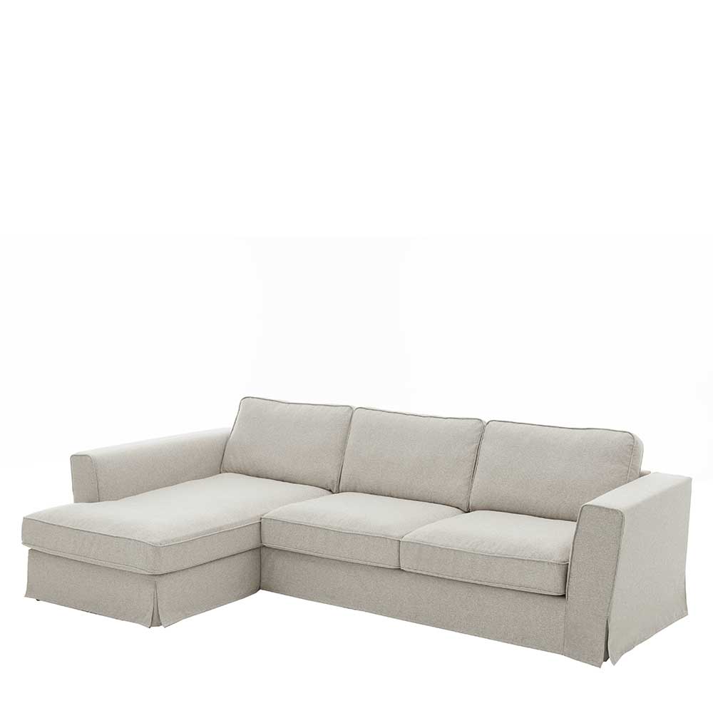 Webstoff Ecksofa in Hellgrau - Coisma