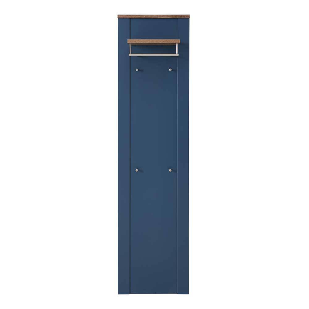 Garderobe in Blau und Eiche Dunkel - Lasperla