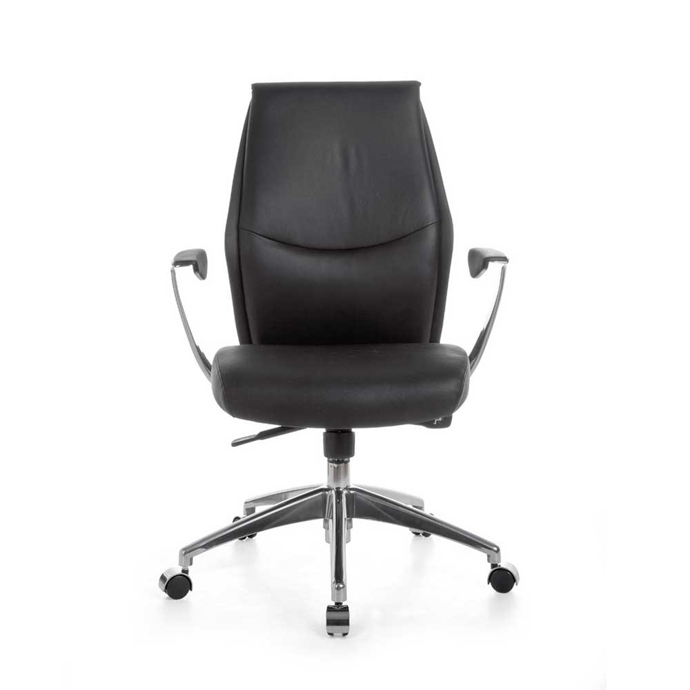 Ergonomischer Bürostuhl aus Leder in Schwarz - Ekorena