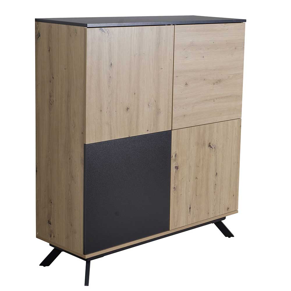 110x125x40 4-türiges Highboard modern - Heraklion