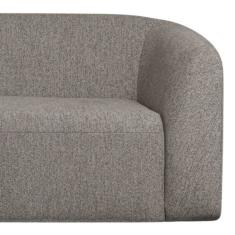 L Sofa im Skandi Design in Grau Chenille - Grandessa