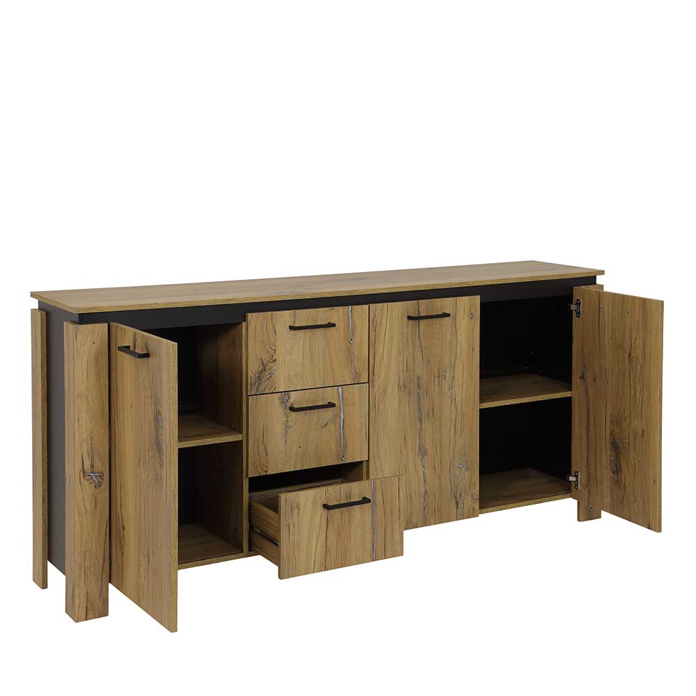 180x86x38 Sideboard in Zinneiche Optik - Traudarian