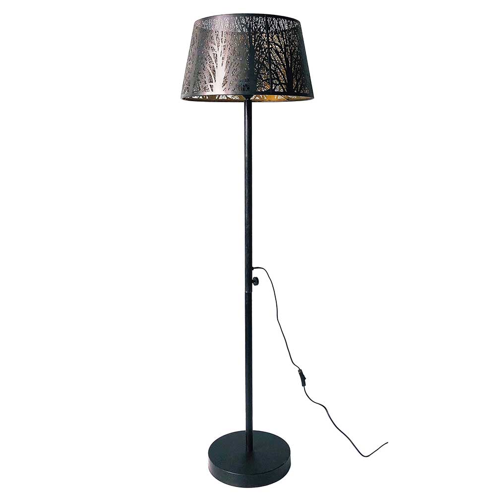 Designer Stehlampe in Schwarz & Messingfarben - Milana