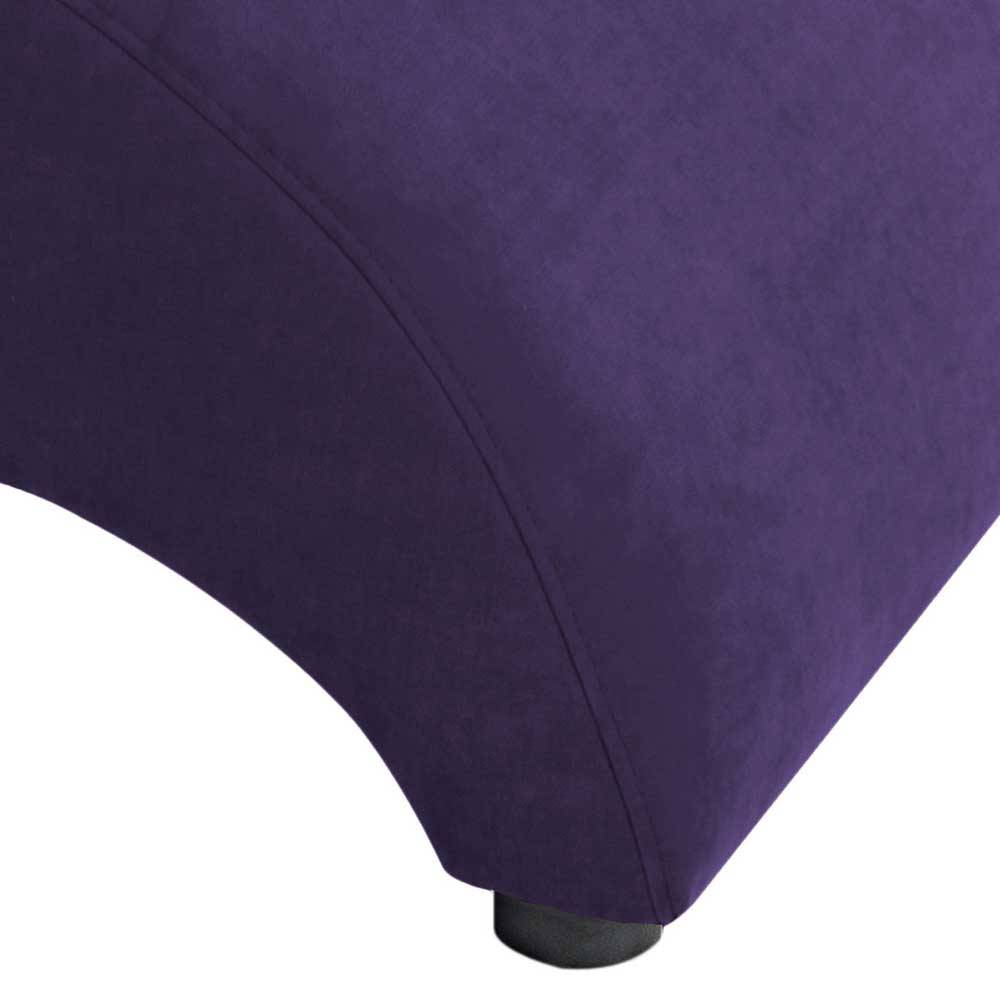 Velours Hocker in Violett - Cregorian