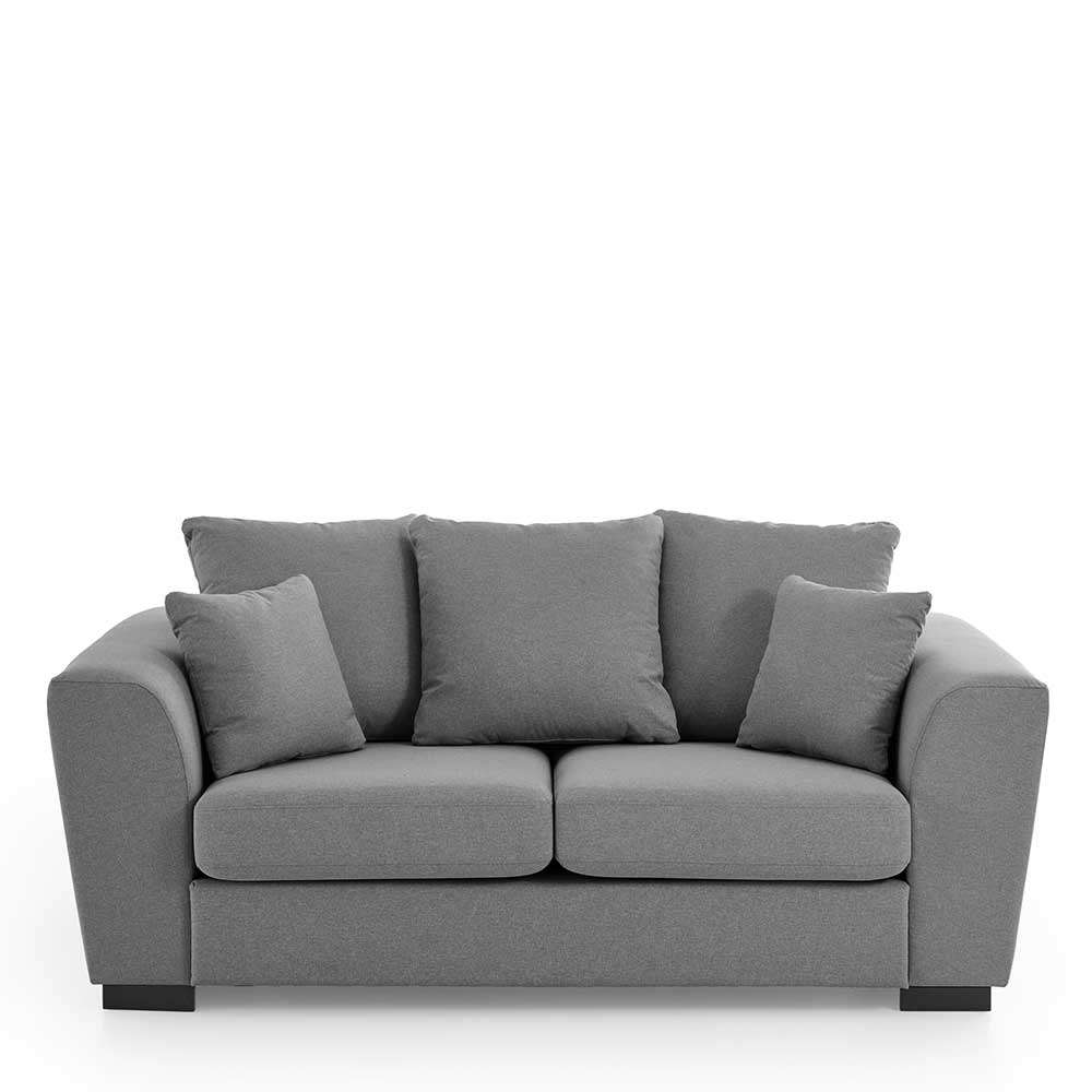 2-Sitzer Couch in Grau Webstoff - Krista