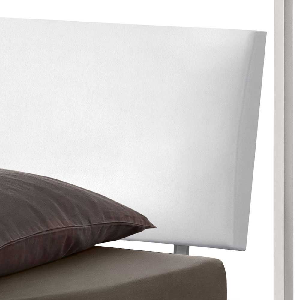 Modernes Himmelbett in Eiche Bianco & Weiß - Blackbeard