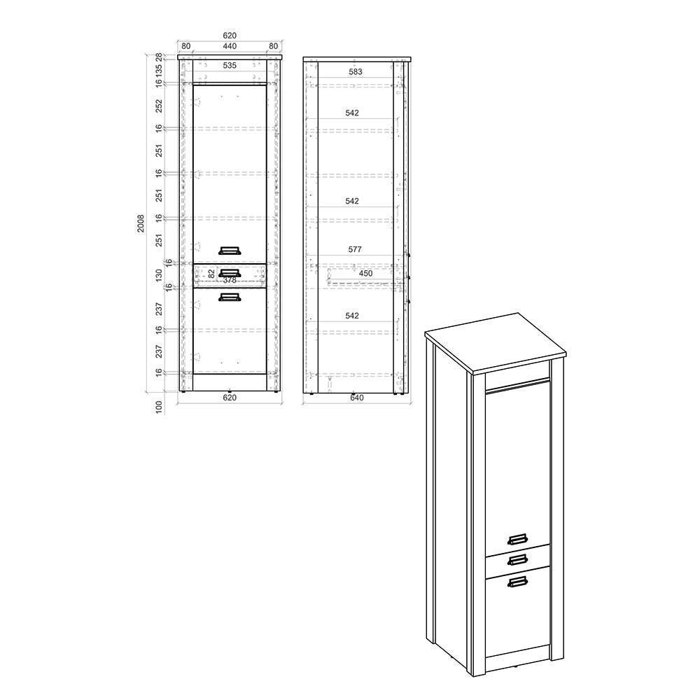 Küchenmöbel mit Insel Set - Eture (fünfteilig)