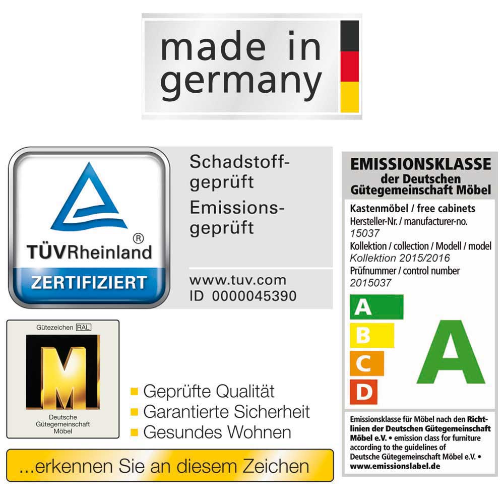 Boxspring Nachtkommode Ambasian mit 3 Schubladen