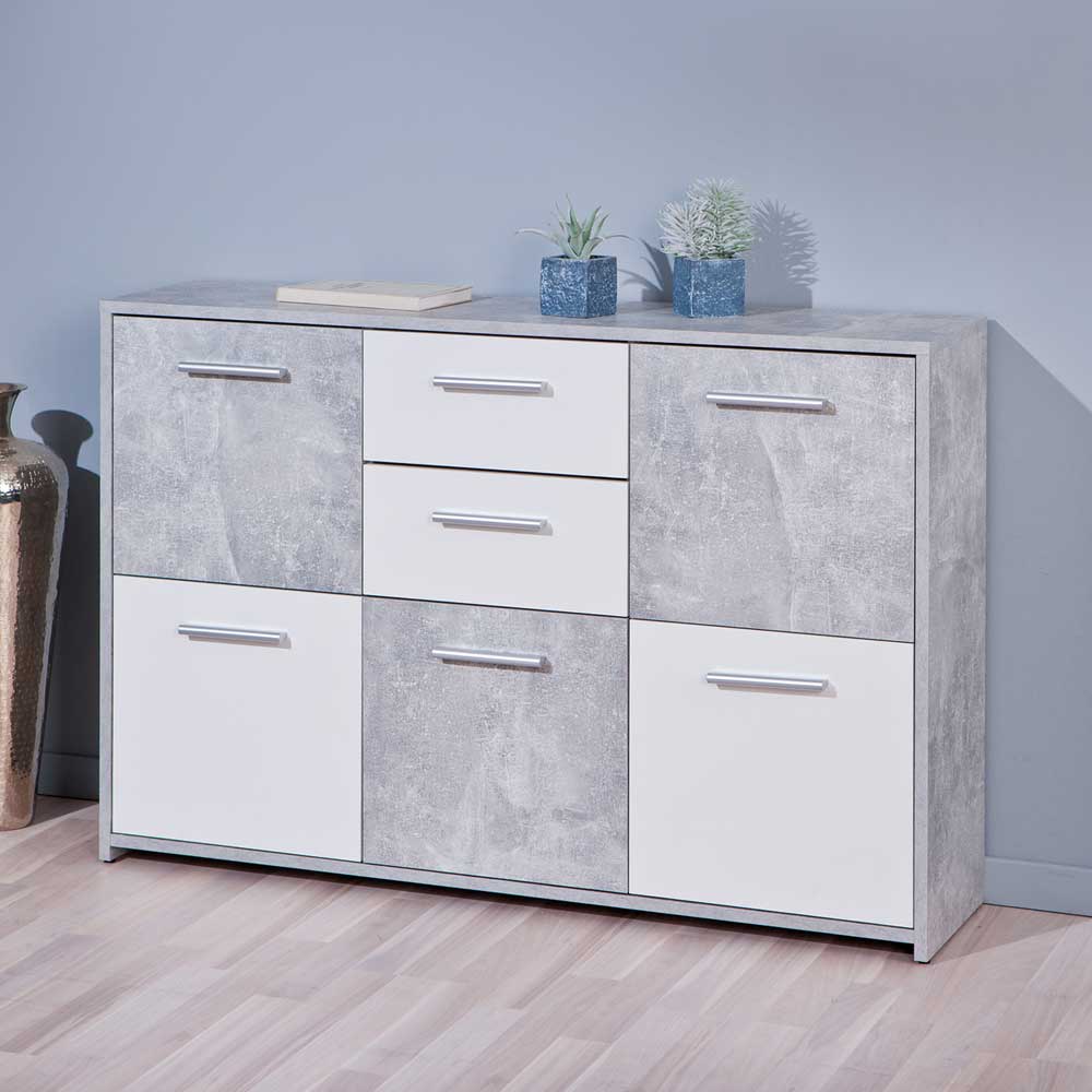 Wohnzimmer Sideboard Poesenna in Weiß