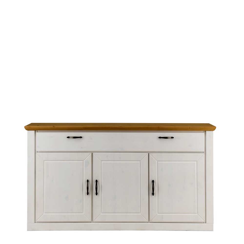 157x86x42 Sideboard in Weiß & Kiefer - Nuita