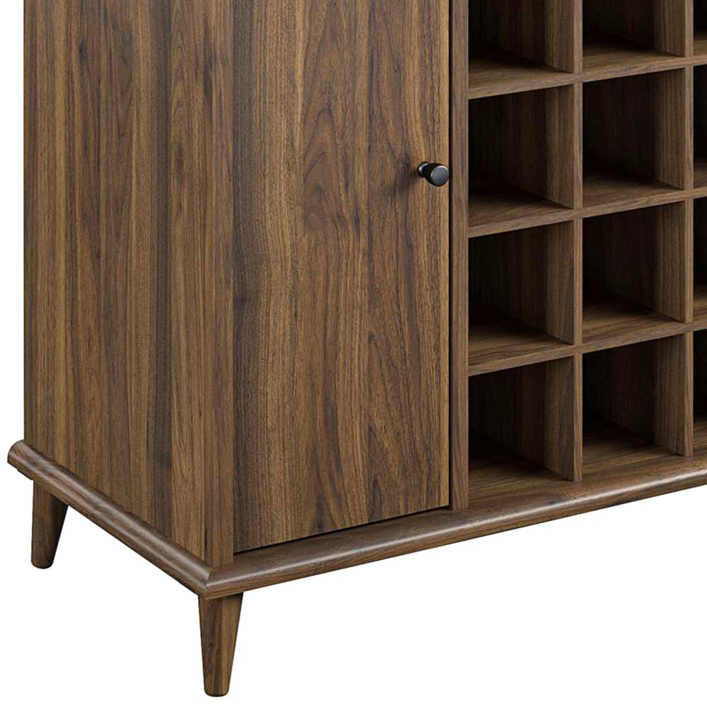 Retro Barschrank in Walnuss Optik - Tanios