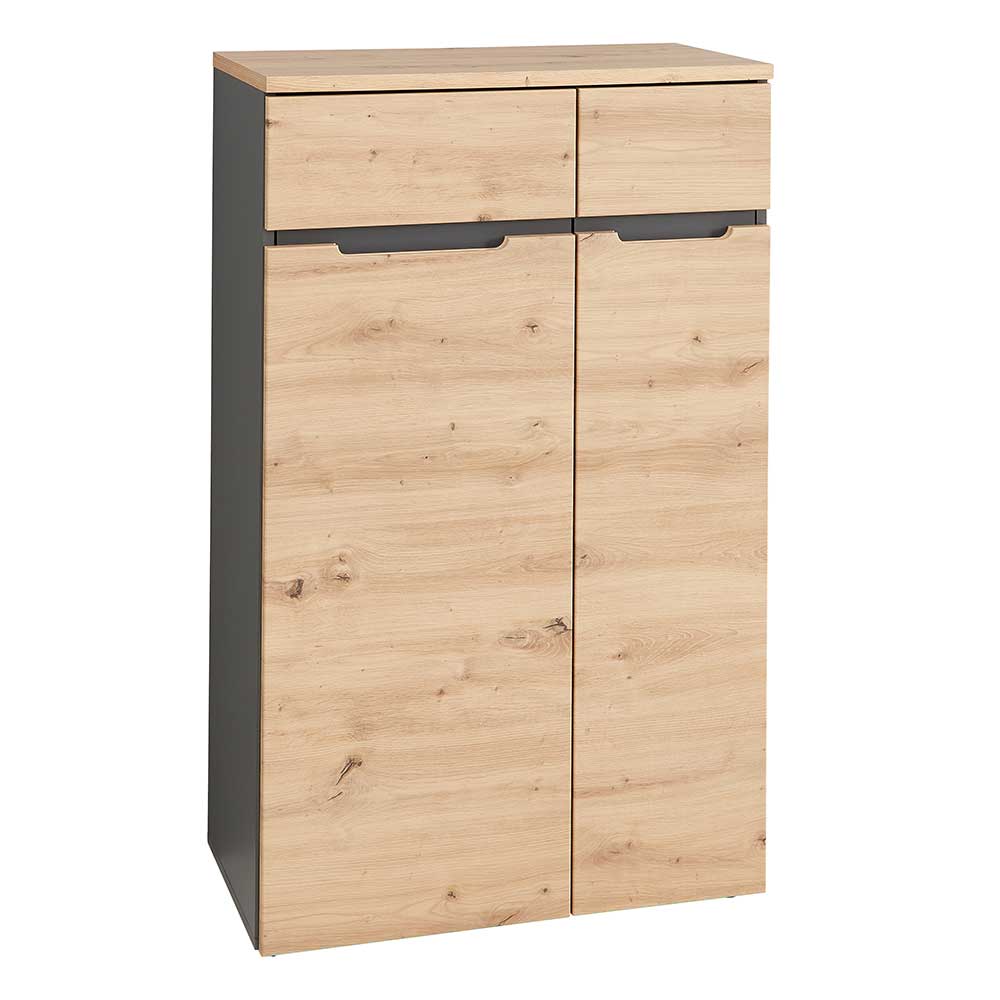 122 cm hoher Aktenschrank mit zwei Türen - Kuetra