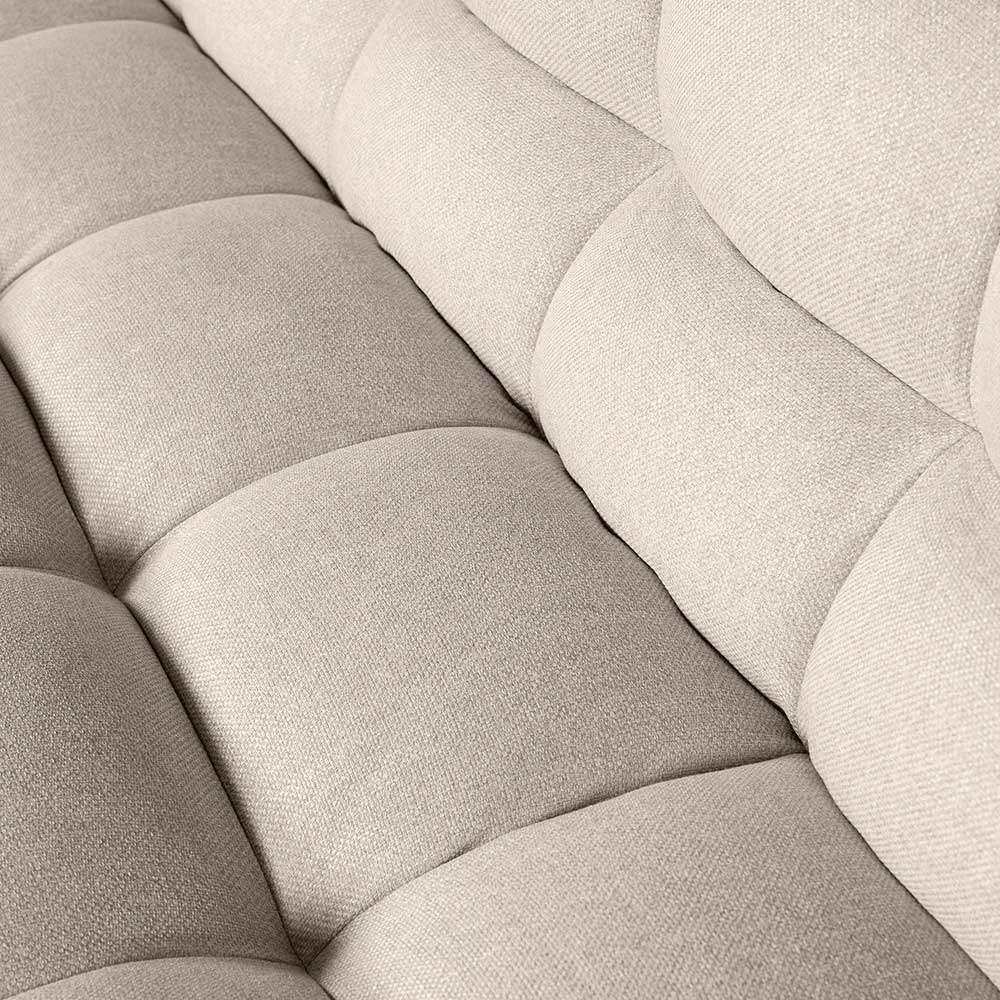 Design Ecksofa ohne Armlehnen in Beige - Madrilena