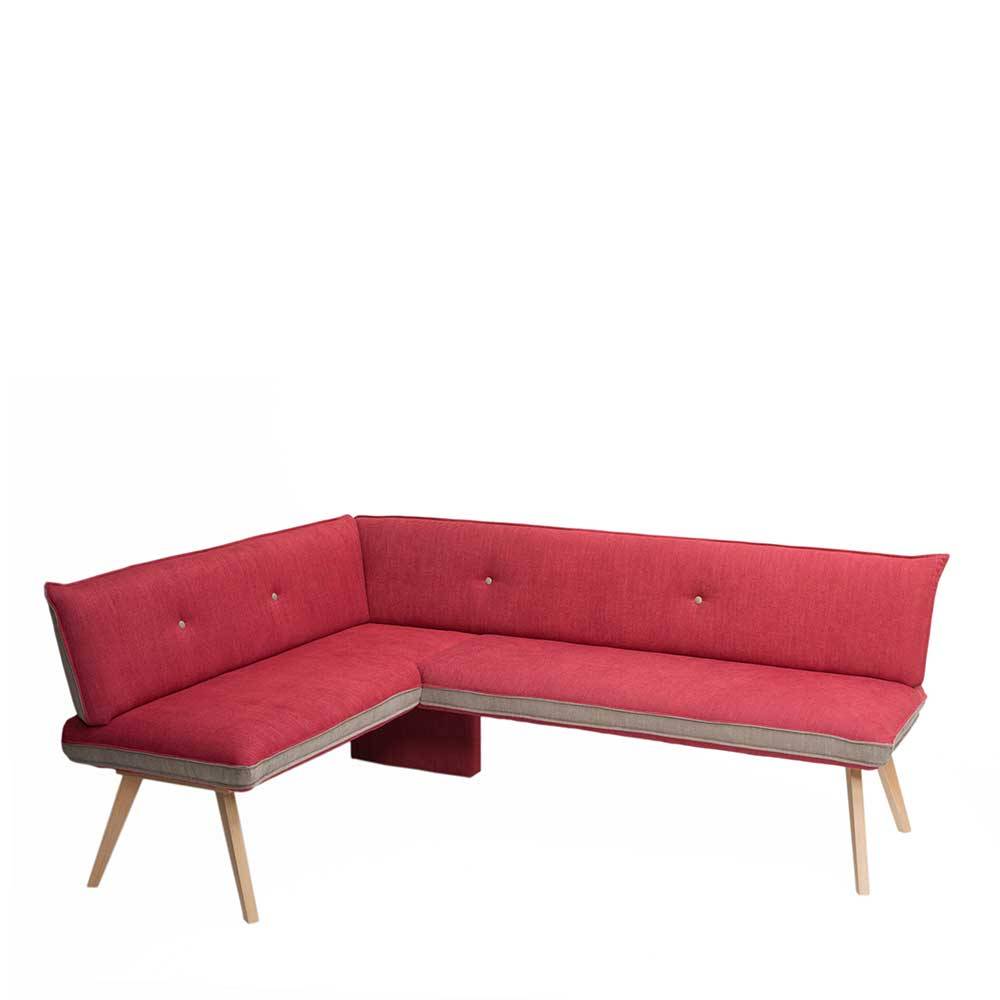 Esszimmer Eckbank in Rot mit Beige - Laudion