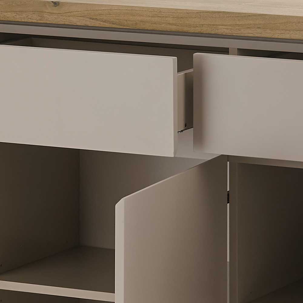 200x86x40 Sideboard Anrichte in Taupe & Akazie - Anja