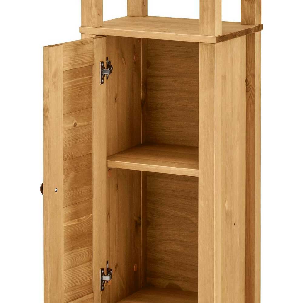 33x170x30 Bad Schrank mit 3 offenen Fächern & Tür - Zavieca