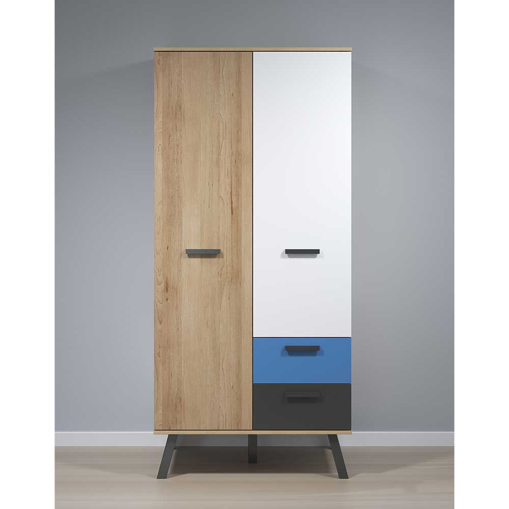 Kinder Kleiderschrank 87x190x61 cm - Domago