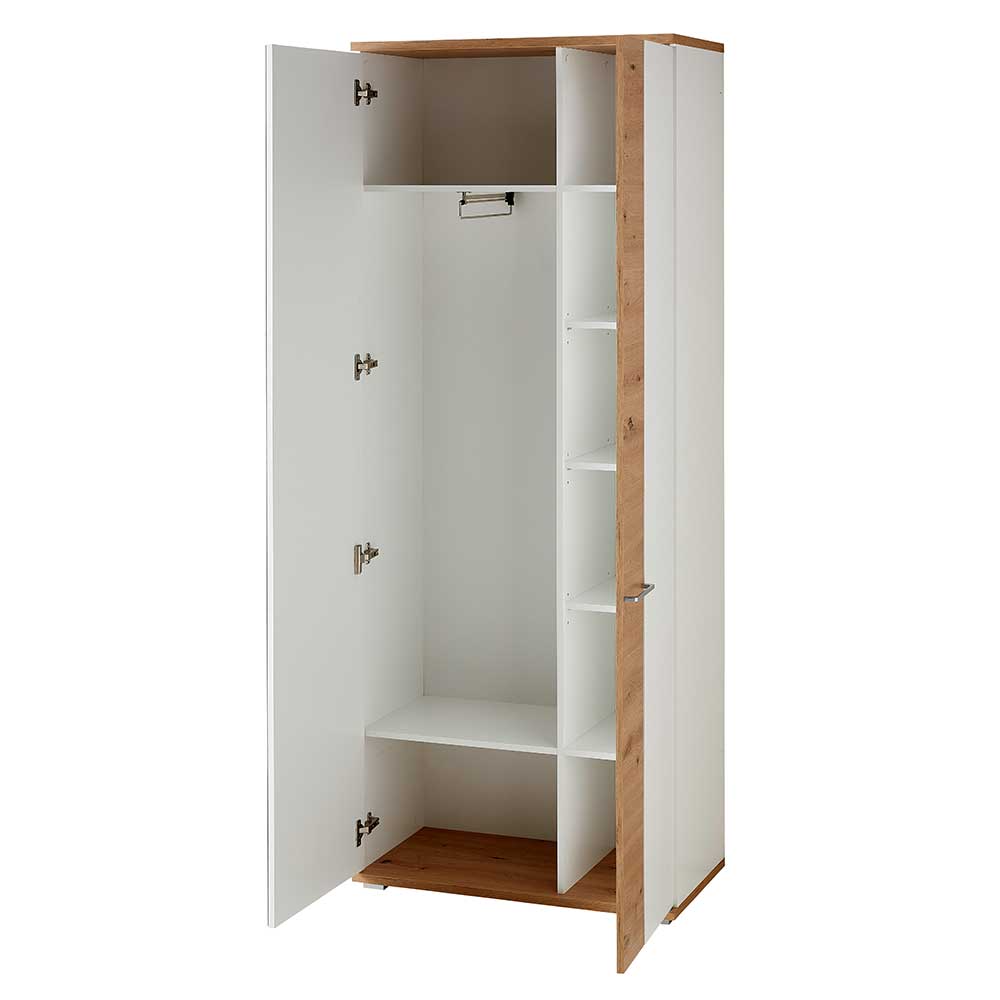 80x200x38 cm Garderobenschrank mit zwei Türen - Symbrosia