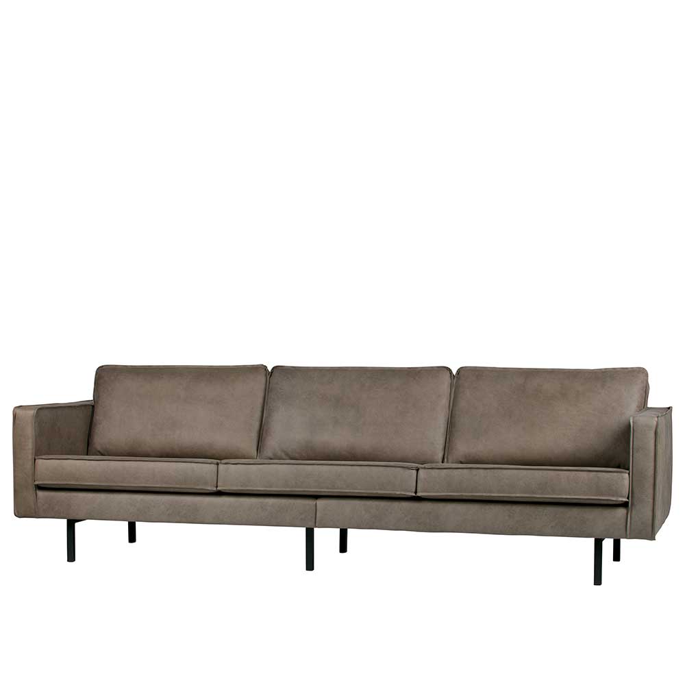 Kunstleder 3-Sitzer Sofa in Grau - Patria