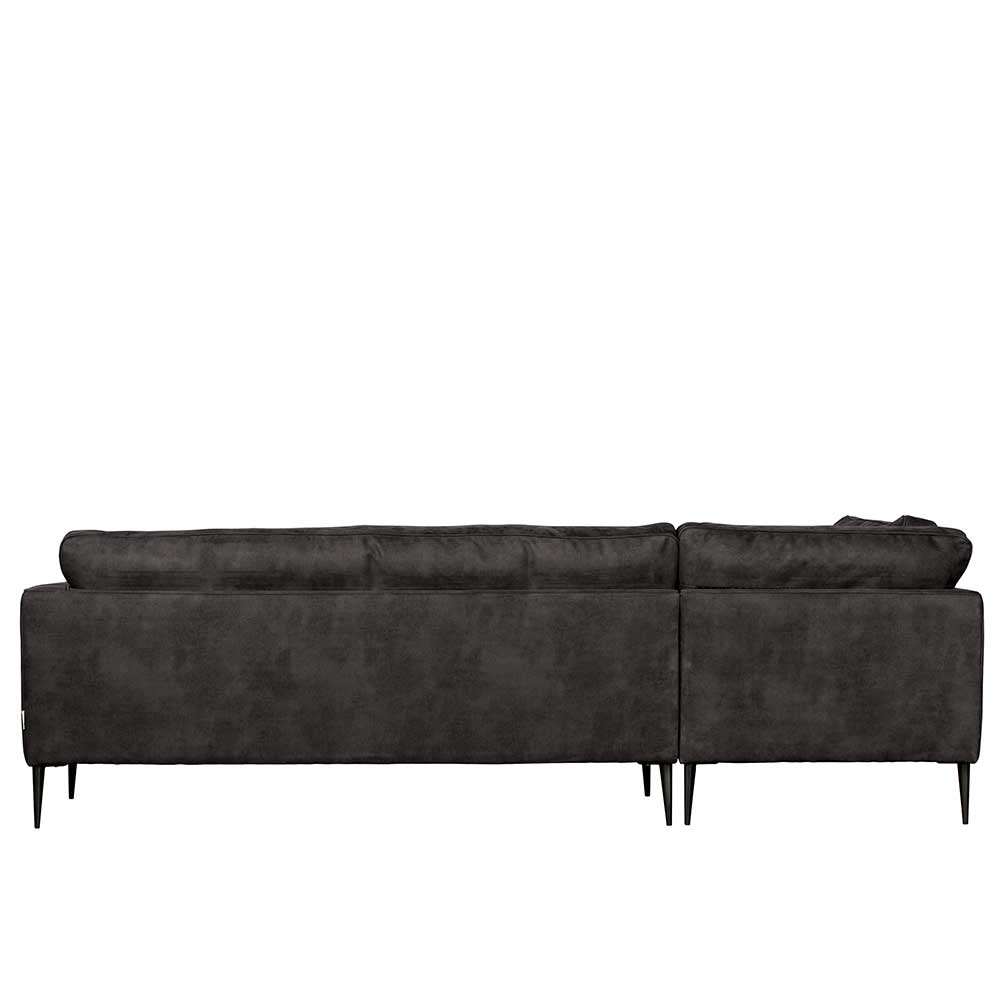 275 cm breite L-Couch in dunklem Grau - Lucelo