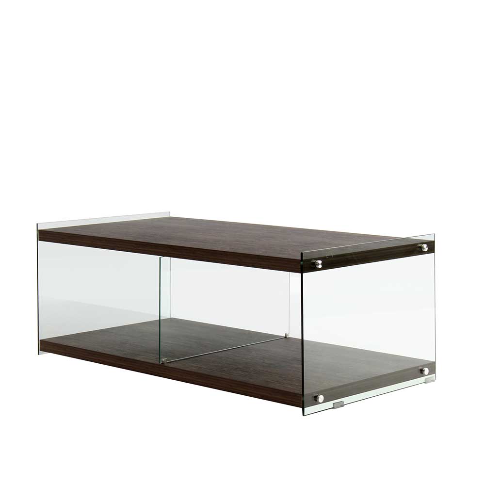 120 cm TV Element in Nussbaum & Transparent - Tomima